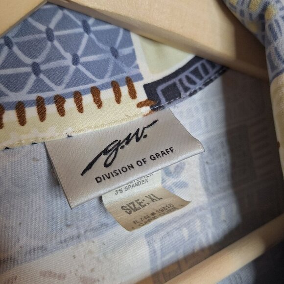 💙 Vintage Y2K G.W. Quilted Patchwork Shacket Size XL Warm Cozy Cottage Prairie - Picture 5 of 8